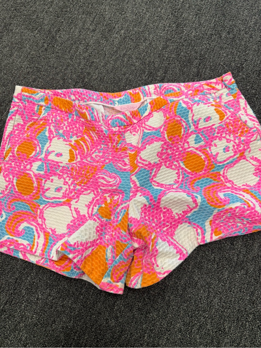 Lilly Pulitzer Pink Floral & Blue Patterned Bike Shorts